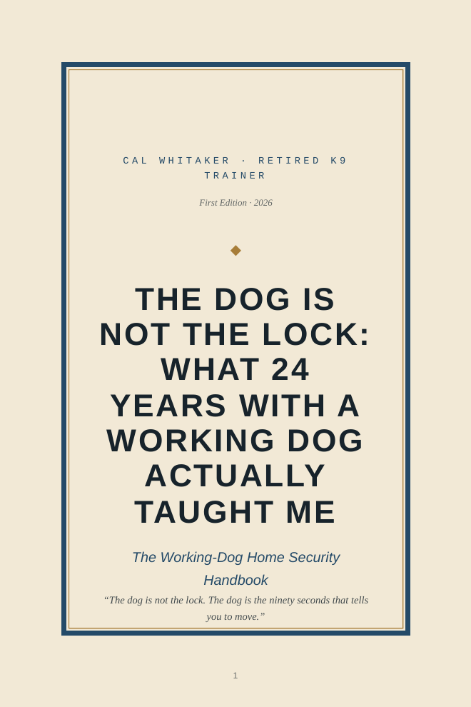 Interior page preview explaining the limited security role of a dog